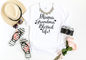 Mama | Grandma | Blessed Life | White T-Shirt | Black Letters | Unisex Fit