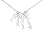 Stylist Multi-Vertical Name Necklace | Polished Stainless Steel | 18k Yellow Gold Finish| Adjustable Cable Chain
