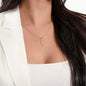 Stylist Multi-Vertical Name Necklace | Polished Stainless Steel | 18k Yellow Gold Finish| Adjustable Cable Chain