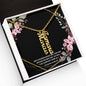 Stylist Multi-Vertical Name Necklace | Polished Stainless Steel | 18k Yellow Gold Finish| Adjustable Cable Chain