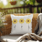 Floral Trio Design Pillow | Sunflower Pillow | Bouquet Style Pillow | Luxurious & Soft Pillow | Perfect Gift for Any Occasion