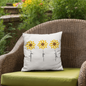 Floral Trio Design Pillow | Sunflower Pillow | Bouquet Style Pillow | Luxurious & Soft Pillow | Perfect Gift for Any Occasion