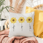 Floral Trio Design Pillow | Sunflower Pillow | Bouquet Style Pillow | Luxurious & Soft Pillow | Perfect Gift for Any Occasion