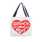 Teaching Is A Work Of Heart Tote Bag | Gift For Teacher | Teacher Appreciation Gift | Back To School Supply Tote Bag
