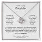 To My Amazing Daughter | Love Knot Necklace | I Love You Now And Forever
