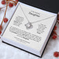 To My Amazing Daughter | Love Knot Necklace | I Love You Now And Forever