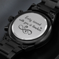 Perfect Personalized Stainless Steel Watch for Husbands, Dads, Brothers, Uncles, Grandfathers, & Boyfriend