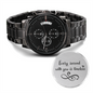 Perfect Personalized Stainless Steel Watch for Husbands, Dads, Brothers, Uncles, Grandfathers, & Boyfriend