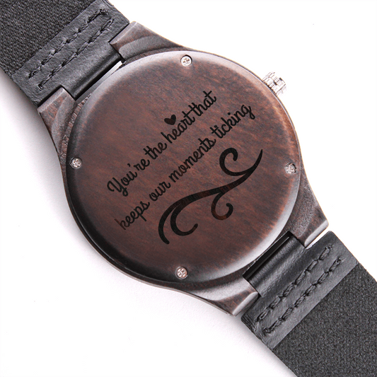 Personalized Wooden Men's Watch for Father's Day, Anniversary, Birthday, or Just Because | Forever Keepsake Watch He'll Cherish
