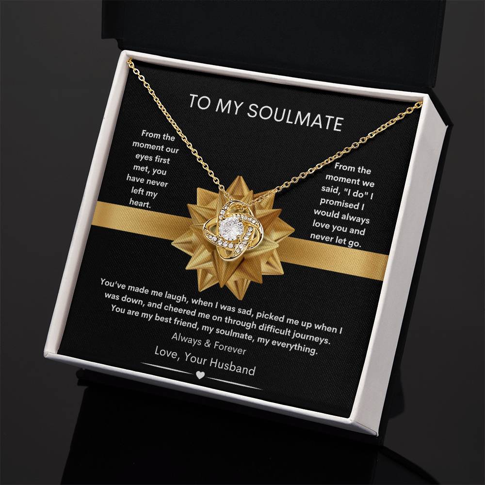 To My Soulmate | Love Knot Necklace | Love Your Husband | Merry Christmas