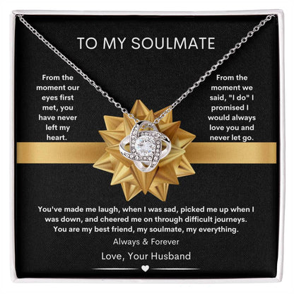 To My Soulmate | Love Knot Necklace | Love Your Husband | Merry Christmas