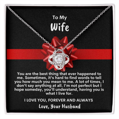 To My Wife | Love Knot Necklace | Merry Christmas