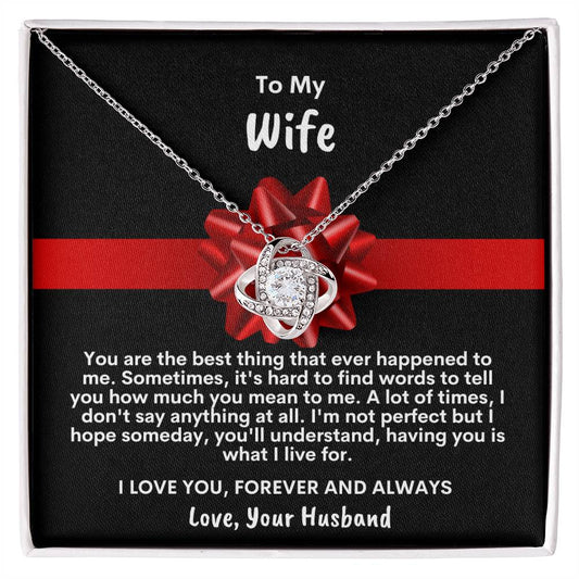 To My Wife | Love Knot Necklace | Merry Christmas