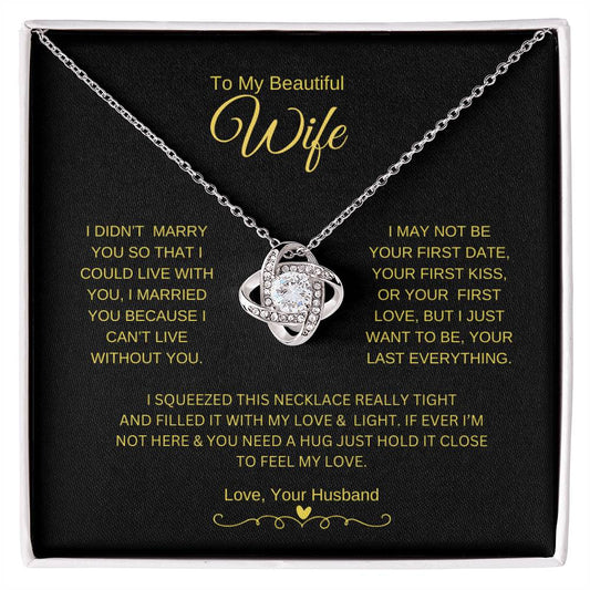 To My Beautiful Wife | Love Knot Necklace | Happy Mother's Day