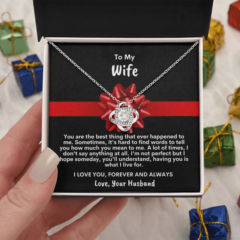 To My Wife | Love Knot Necklace | Merry Christmas