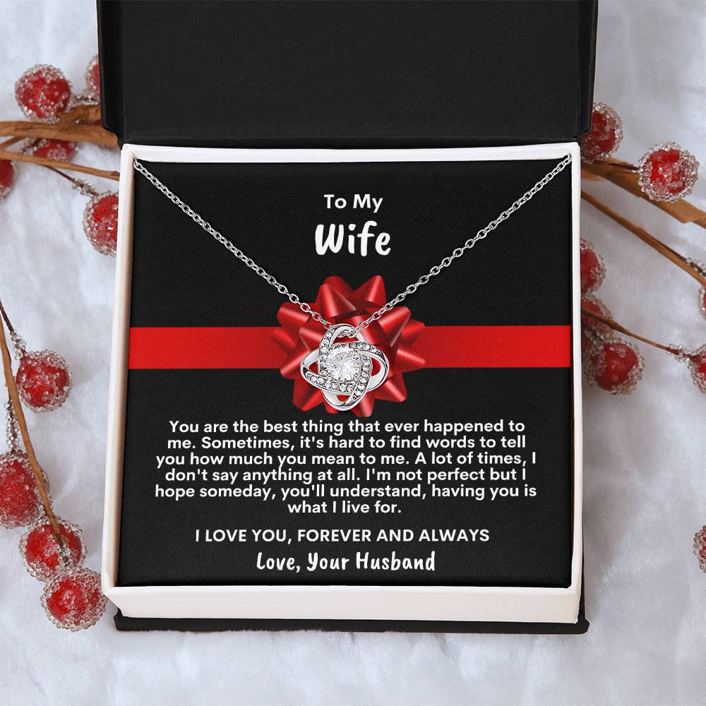 To My Wife | Love Knot Necklace | Merry Christmas