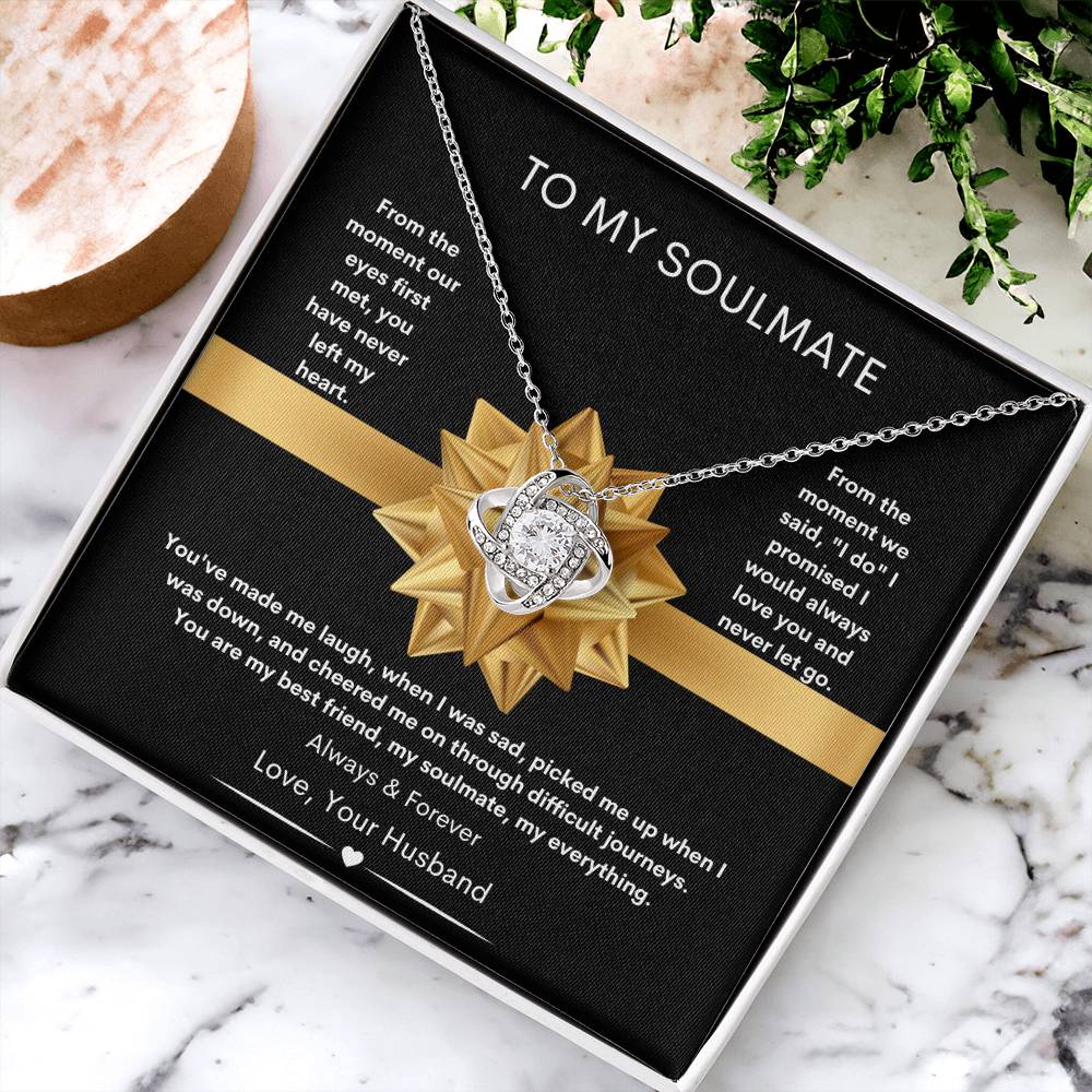 To My Soulmate | Love Knot Necklace | Love Your Husband | Merry Christmas