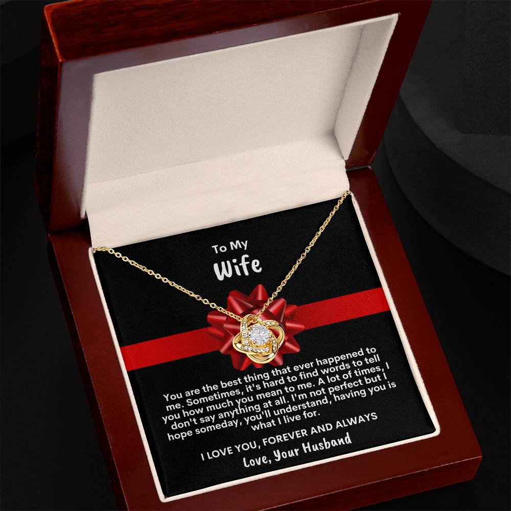 To My Wife | Love Knot Necklace | Merry Christmas