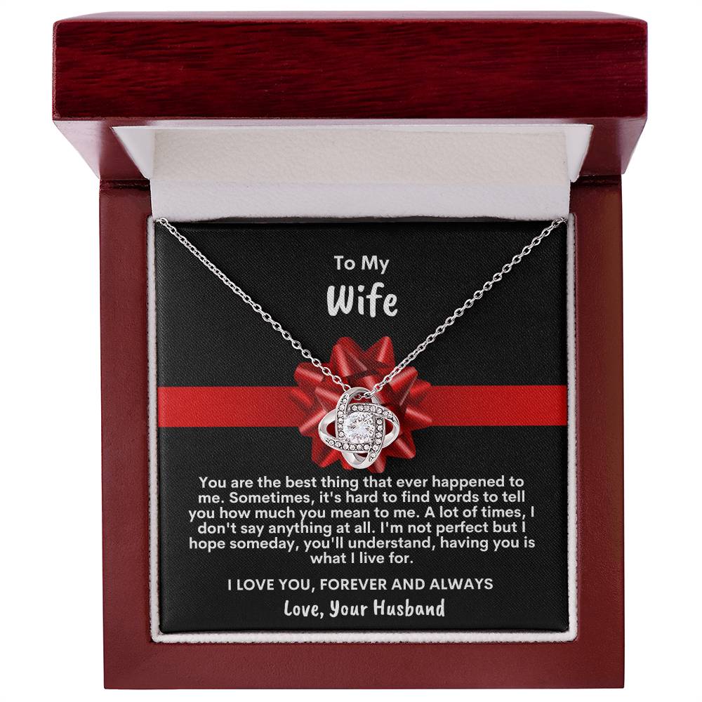 To My Wife | Love Knot Necklace | Merry Christmas