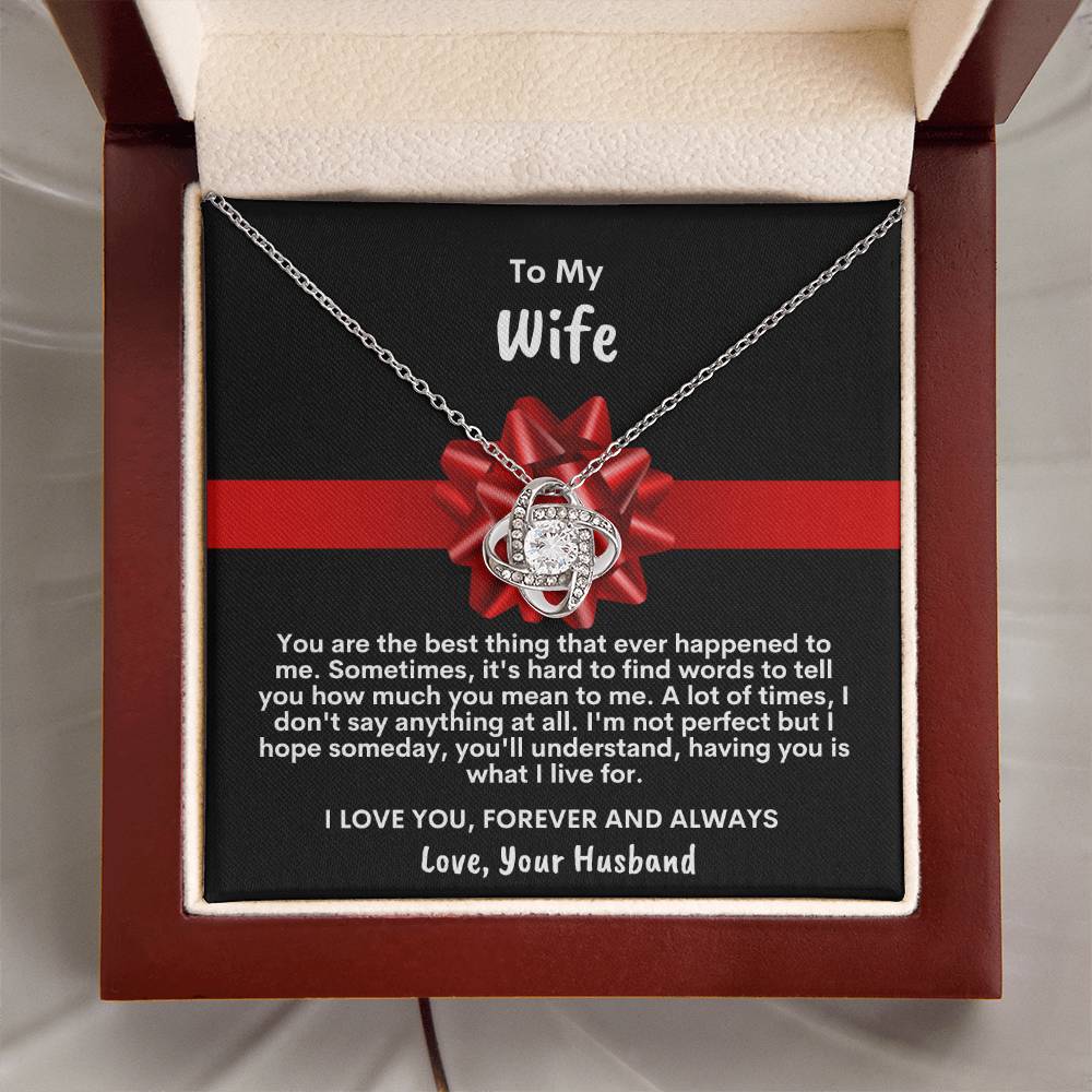 To My Wife | Love Knot Necklace | Merry Christmas