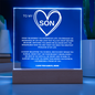To My Son Personalized Acrylic Plaque from Mom | Memorable Keepsake Plaque from Mom | Perfect Plaque for Any Occasion from Mom