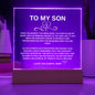 Personalized Gift for My Son | Heartfelt Gift for My Son | Just Because Gift for My Son From Mom | LED Acrylic Plaque for My Son