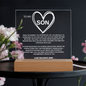 To My Son Personalized Acrylic Plaque from Mom | Memorable Keepsake Plaque from Mom | Perfect Plaque for Any Occasion from Mom