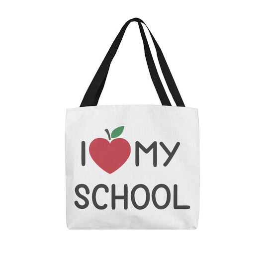 I Love My School Tote Bag | First Day Of School Tote | Support My School Tote