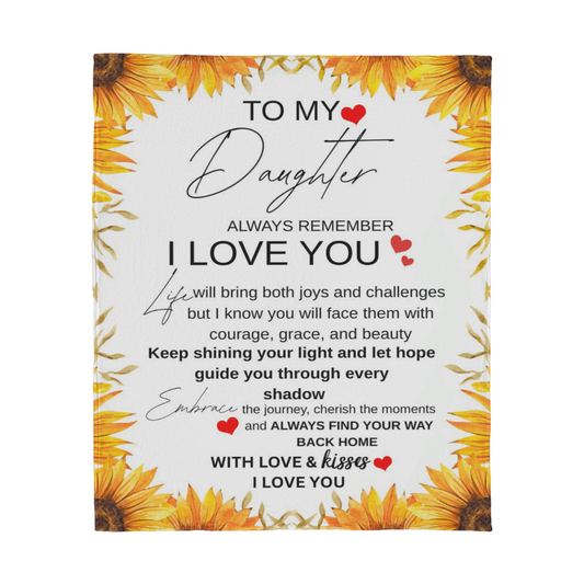 More Than a Blanket-It's a Memory | To My Daughter With Love Blanket | A Keepsake of Love & Strength Blanket