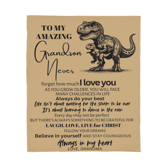 Wrap him in Comfort and a Message he'll Treasure Forever | A Gift of Love for My Grandson | Grandson, You Are My Pride and Joy