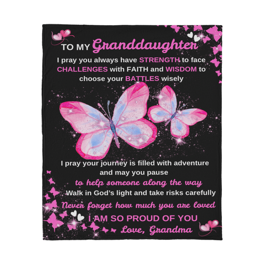 To My Granddaughter - More Than a Blanket - A Keepsake from Grandma's Heart | A Grandma's Prayer Her Granddaughter Will Treasure Forever