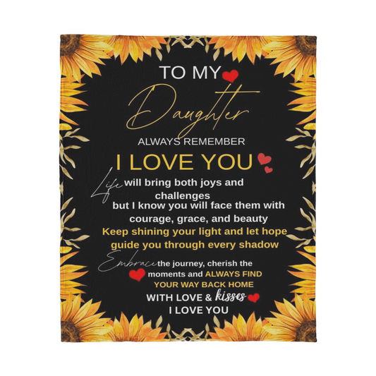 To My Daughter Blanket | Daughter Keepsake Blanket | I Love You Daughter Blanket