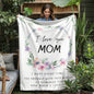 I Love You Mom Blanket | Comfort & Cozy | Blanket for Any Occasion | Just For Mom Blanket