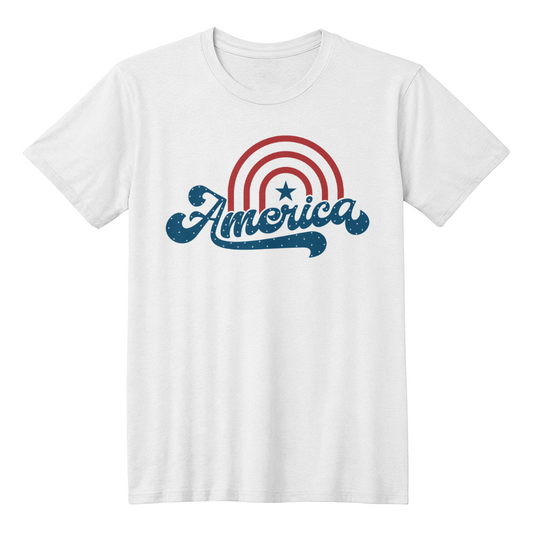 America the Beautiful Tee | America Strong Since Day One | American Roots, American Pride Tee | Raised on Freedom & American Values  | American Pride Runs Deep Tee