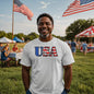 USA Freedom Forever T-Shirt | Stars, Stripes & USA Pride T-Shirt | USA All Day, Every Day Tee | Red, White & USA Strong T-Shirt