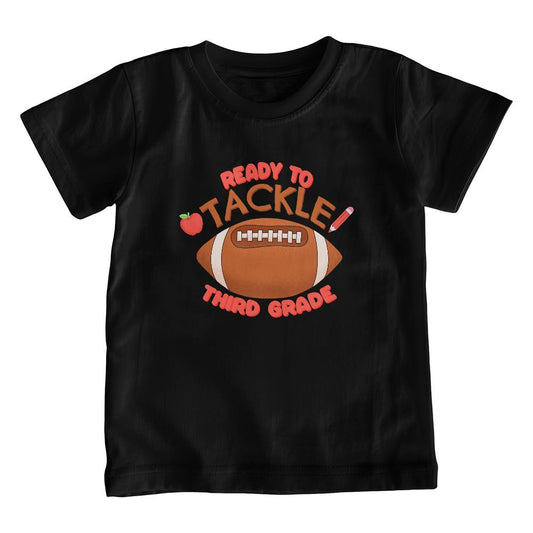 Ready To Tackle 3RD Grade Youth T-Shirt | Unisex Fit | Comfy Crew Neck Style | Soft Cotton | Endless Playtime