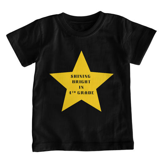 Shine Bright, Feel Comfy - 4th Grade Star Style Tee | A Tee That Shines & Feels Just Right | Bright Looks, cozy Fit - A Gift They'll Love