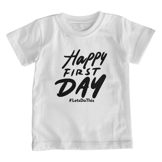 Happy First Day To School Youth T-Shirt | Unisex Fit | Comfortable Crew Neck Style By Bella + Canvas | Soft Cotton