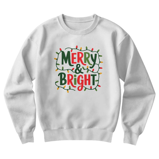 Merry and Bright Sweatshirt | Christmas Sweatshirts for Women | Merry Christmas Sweatshirt