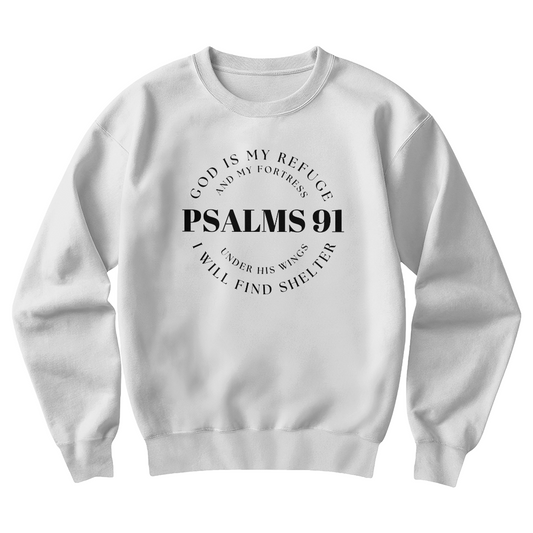 Christian Sweatshirt - Psalm 91 | Protected By Promise - Psalm 91 | Untouchable Faith Sweatshirt - Psalm 91
