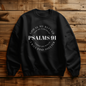 Cozy Christian Crewneck Sweatshirt - Psalm 91: My Refuge & Fortress | Comfort & Style: Under His Wings - Psalm 91 | Resting Under His Wings