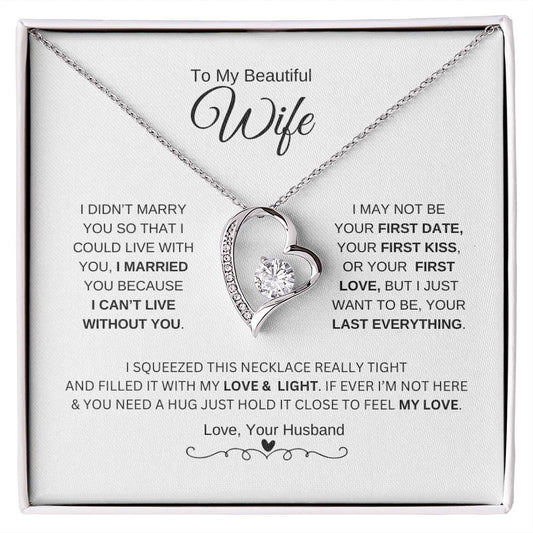 To My Beautiful Wife | Forever Love Necklace | Happy Mother's Day