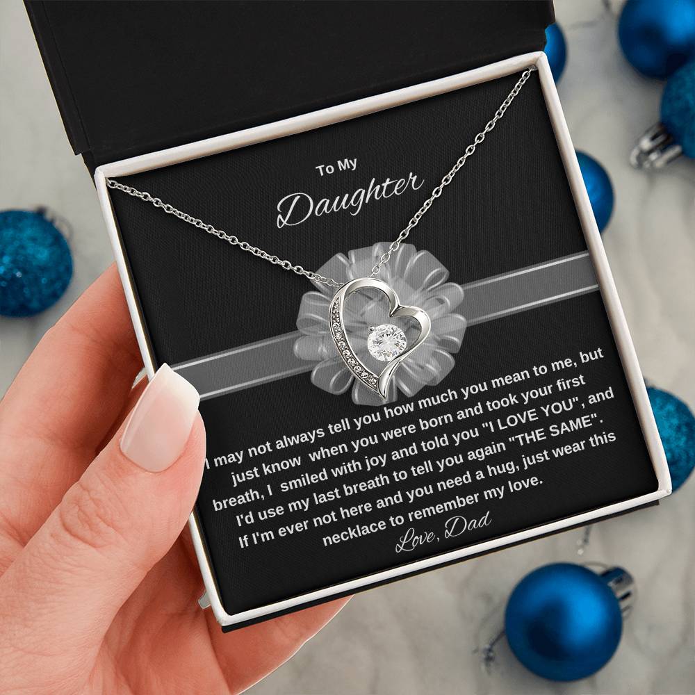 To My Daughter | Forever Love Necklace | Love Dad | Merry Christmas