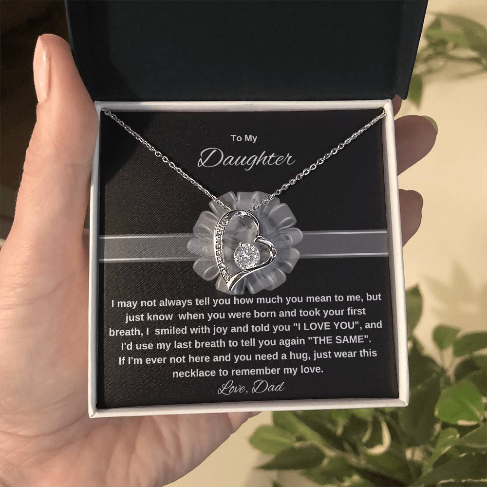 To My Daughter | Forever Love Necklace | Love Dad | Merry Christmas