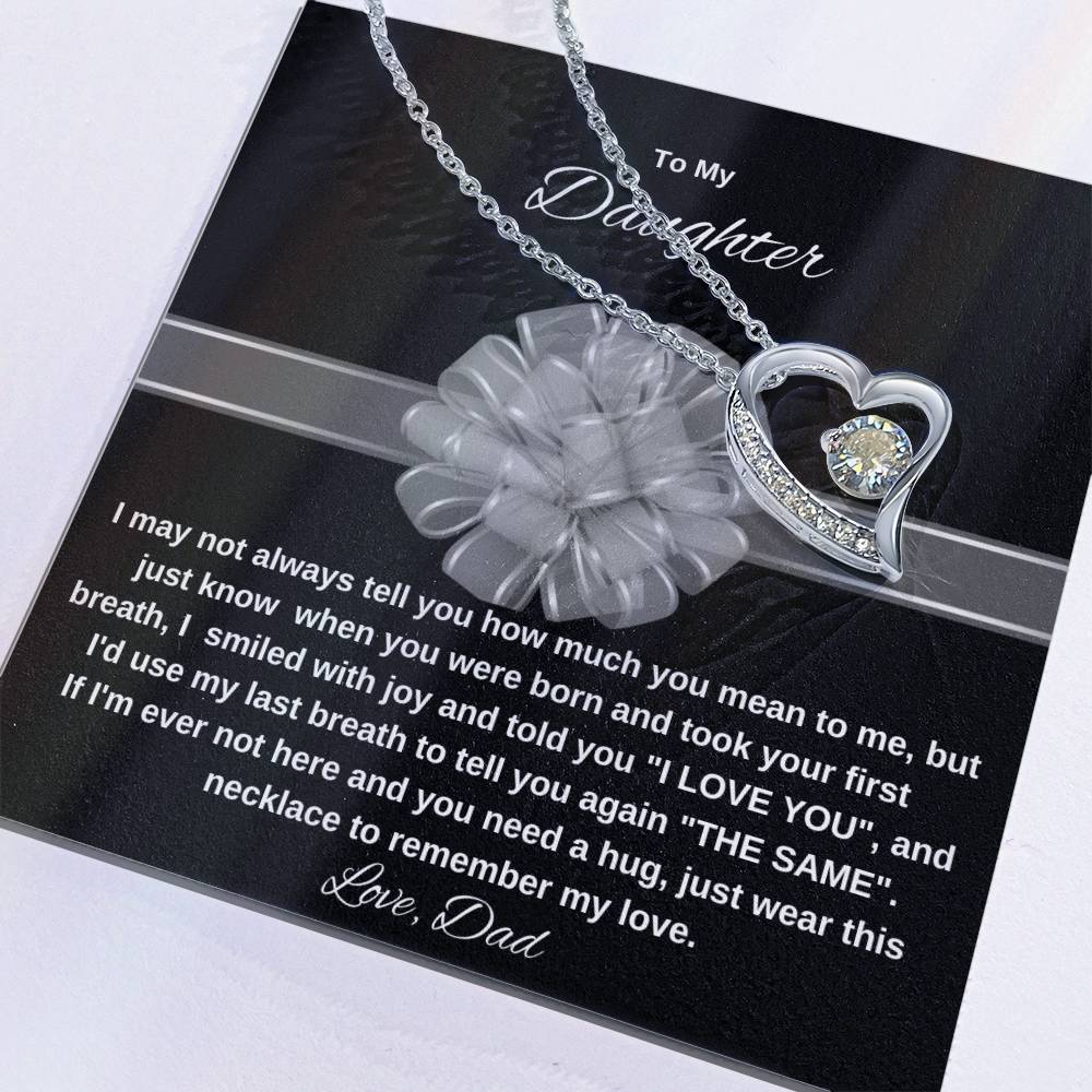 To My Daughter | Forever Love Necklace | Love Dad | Merry Christmas