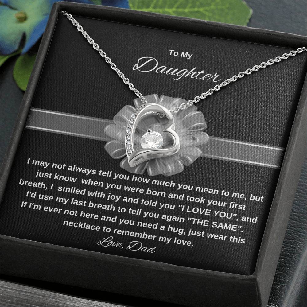 To My Daughter | Forever Love Necklace | Love Dad | Merry Christmas