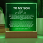 Personalized Gift for My Son | Heartfelt Gift for My Son | Just Because Gift for My Son From Mom | LED Acrylic Plaque for My Son