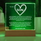 To My Son Personalized Acrylic Plaque from Mom | Memorable Keepsake Plaque from Mom | Perfect Plaque for Any Occasion from Mom