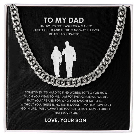 To My Dad | Cuban Link Chain (Stainless Steel)