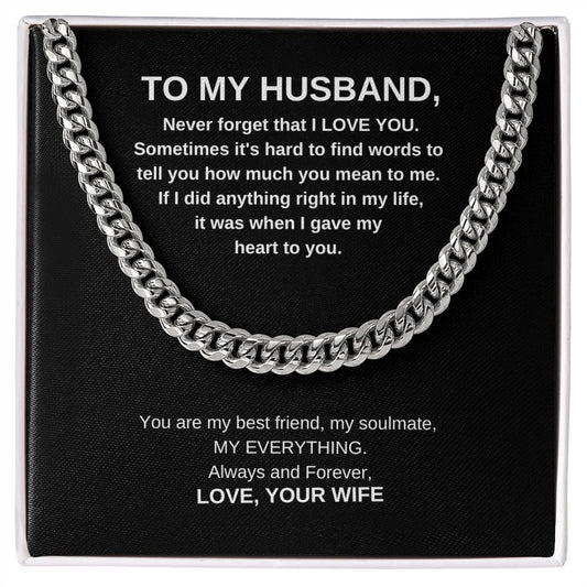 To My Husband | Cuban Link Chain